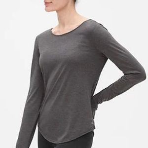 EUC GAP Fit XL gray criss cross back top